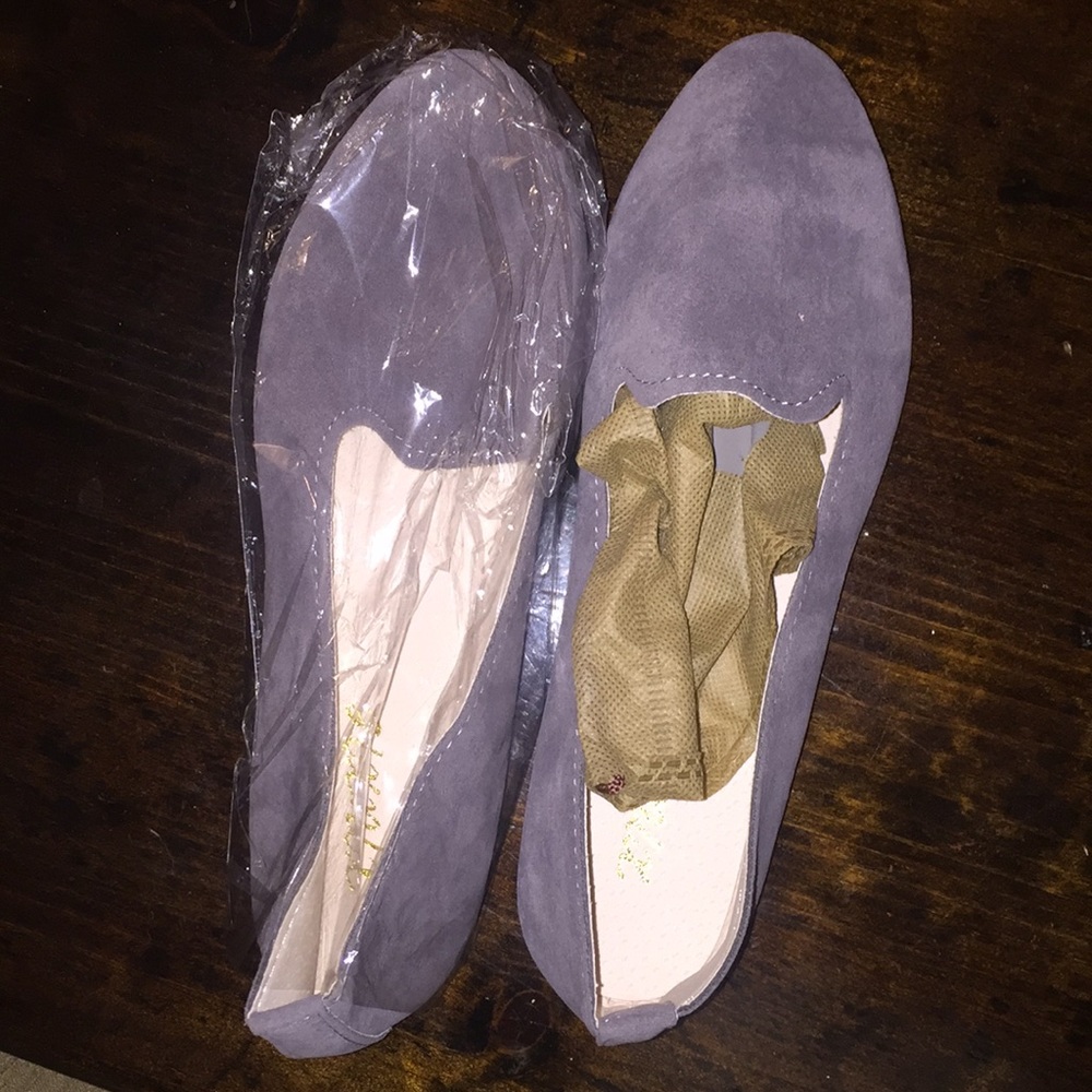 Grey suede shoes